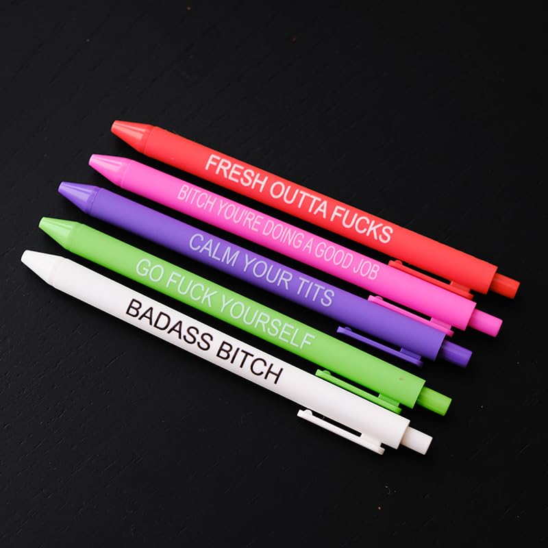 11Pcs Funny Adult Ballpoint Pen Set, Premium Days of The Week Swear Cuss Word Pens for Office Gifts, Novelty Pens for Corworkers