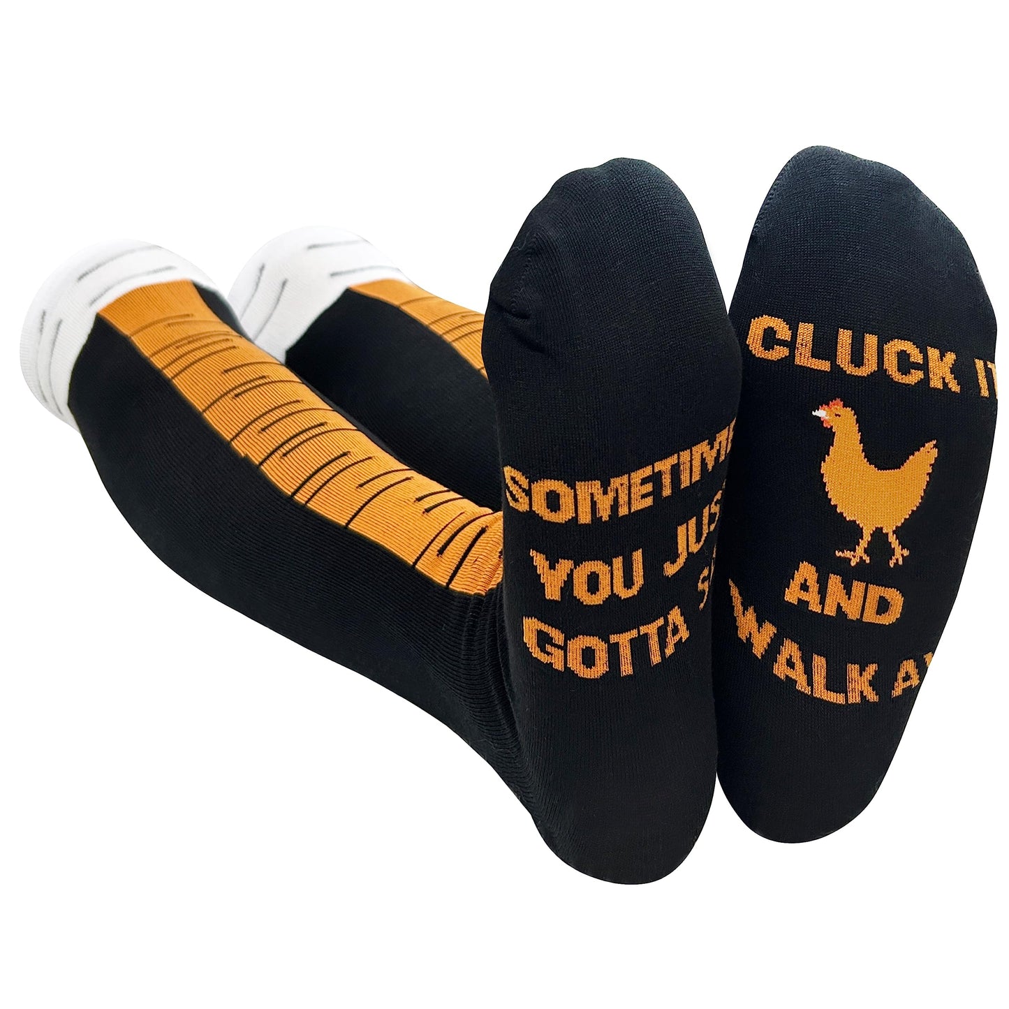 WHOTAY Crazy Funny Chicken Leg Socks for Women Men Novelty Chicken Feet Socks White Elephant Gifts for Adults Gag Gifts