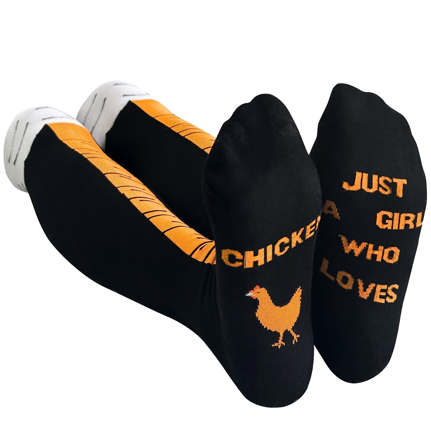 WHOTAY Crazy Funny Chicken Leg Socks for Women Men Novelty Chicken Feet Socks White Elephant Gifts for Adults Gag Gifts