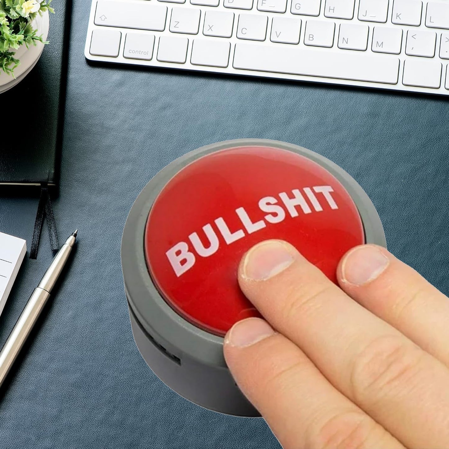 Bullshit Button – The Official Hilarious BS Button with Sound Effects & Flashing Light – Perfect Gag Gift for Friends, Family, and Co-workers - Batteries Included